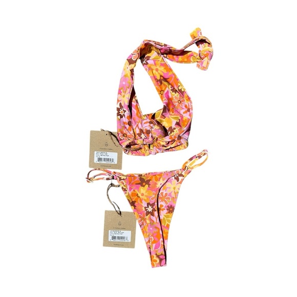 🌻NEW w.tags! Stone Fox Swim Retro Pop Bikini Set Size Small - Picture 2 of 16